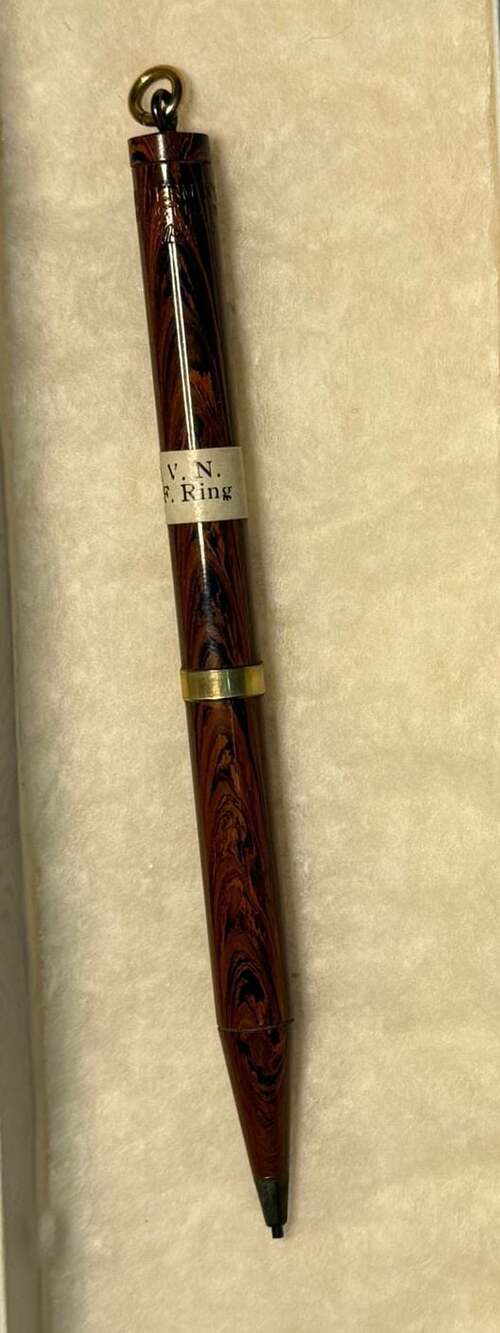 Vintage Waterman Red Ripple 0721 Mechanical Pencil Ring Top
